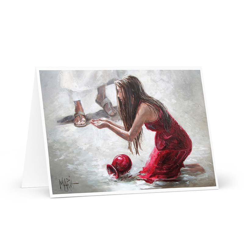 Die Alabaster fles | Greeting card