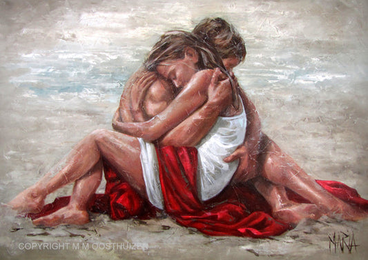 In his arms