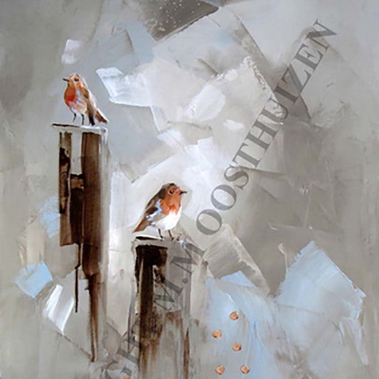 Dot Robin Bird | A4 Paper Print