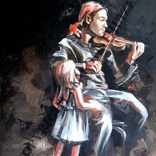 The violin Player | A4 Paper Print