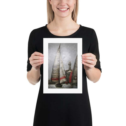Seil bote | A4 Paper Print