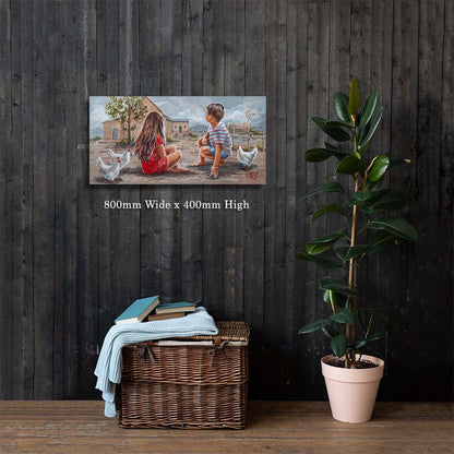 Planning a chicken fight | Canvas Prints