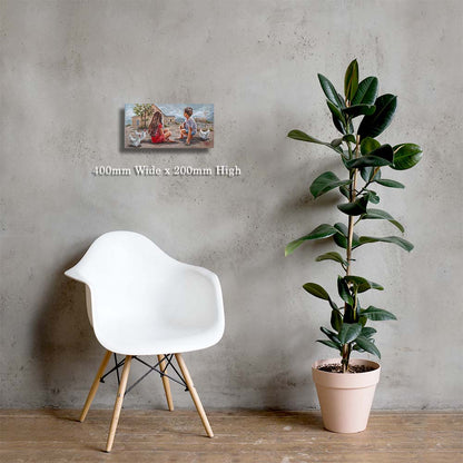 Planning a chicken fight | Canvas Prints