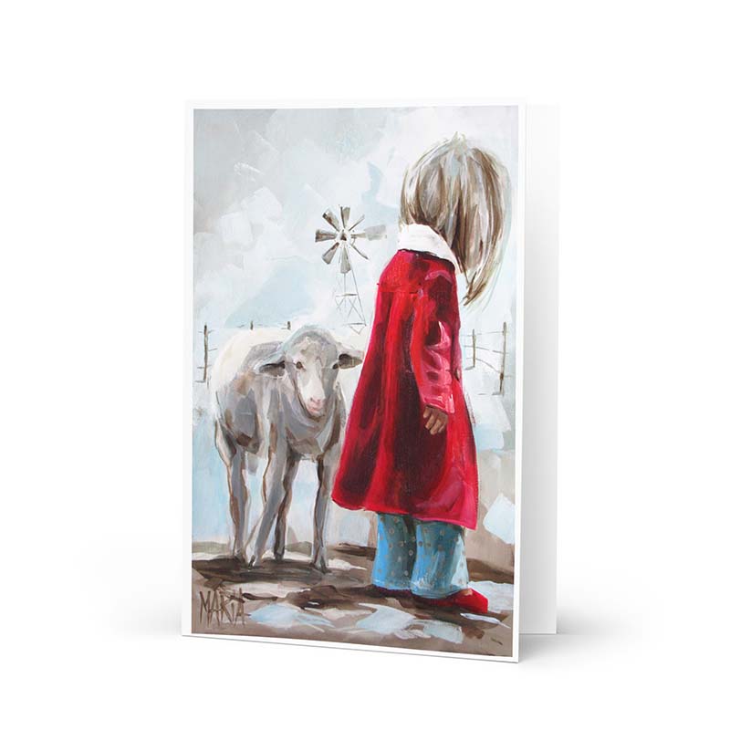 Following Sheep  | Greeting card