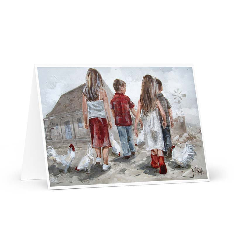Farm-walk | Greeting card