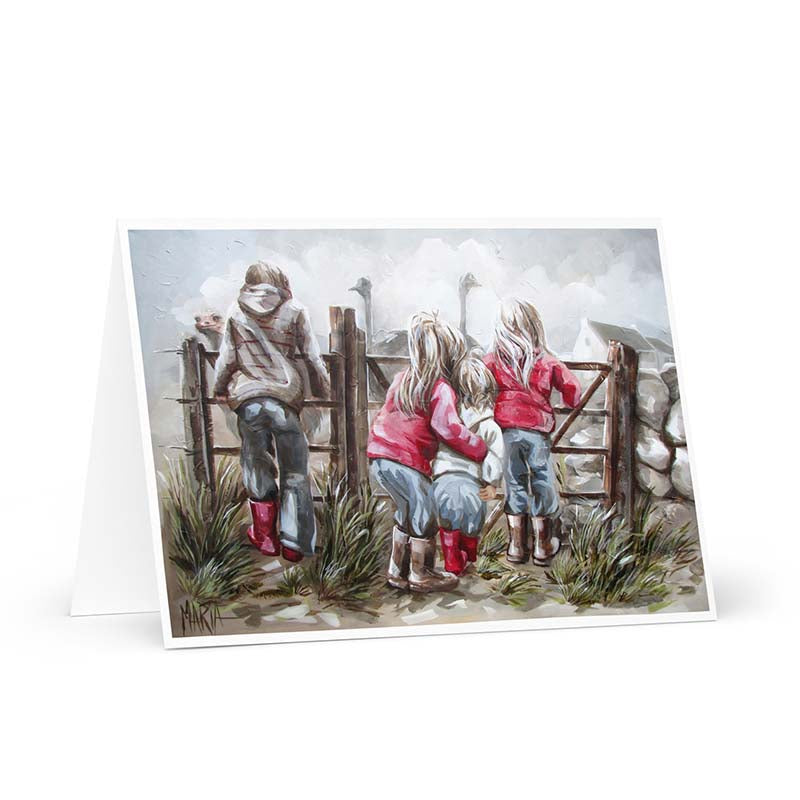 Volstruis loer | Greeting card