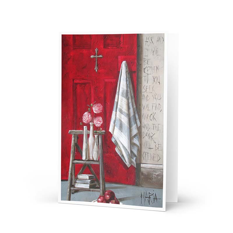 Knock and the door will be opened | Greeting card