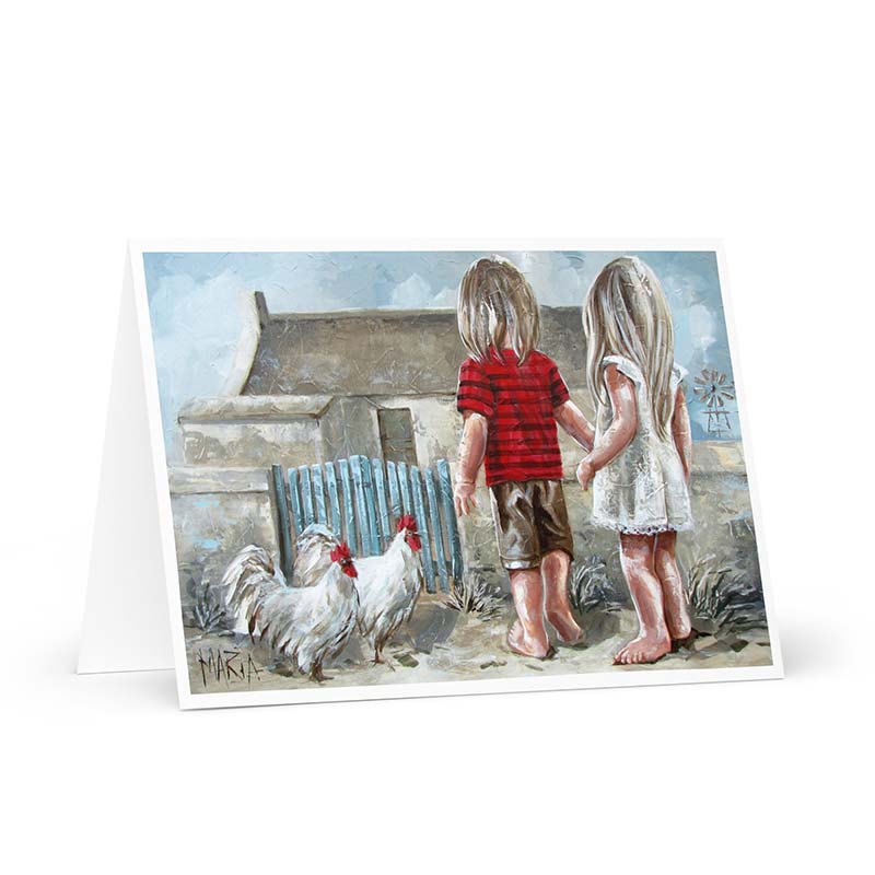 Ander kant die muur | Greeting card