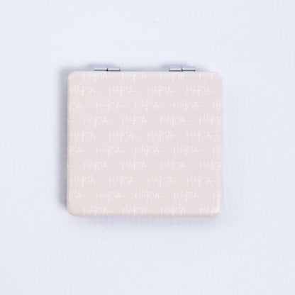 The Shepherd pocket mirror back — blush Maria signature pattern | compact mirror gift | House of Maria