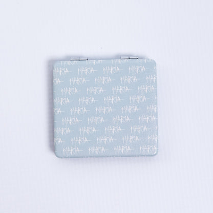 Stories pocket mirror back — blue Maria signature pattern | compact mirror gift | House of Maria