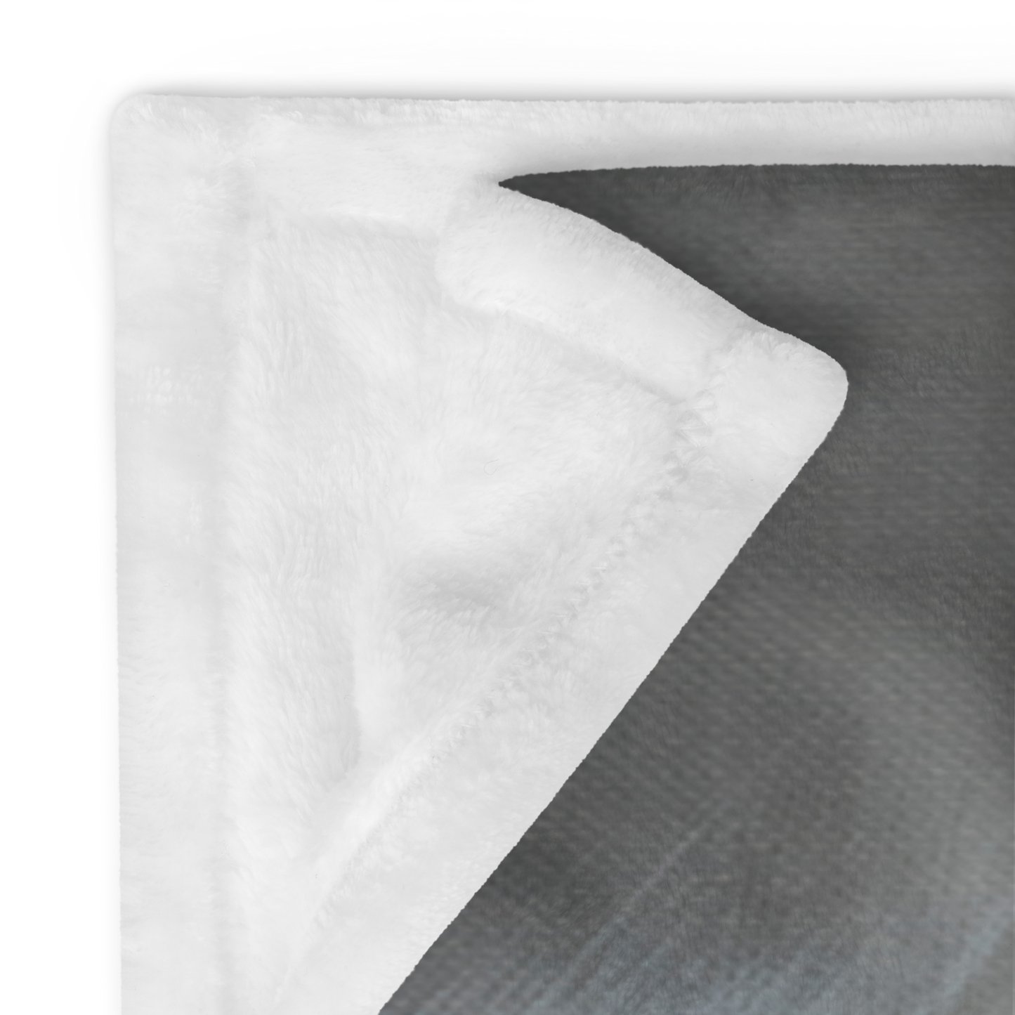 White fleece on a gray surface