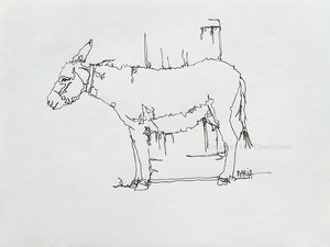 Donkey Sketch Print set