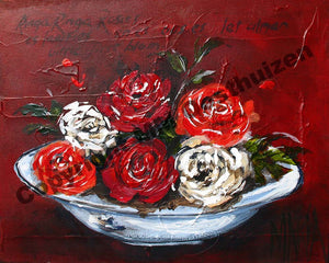 Enamel with roses A