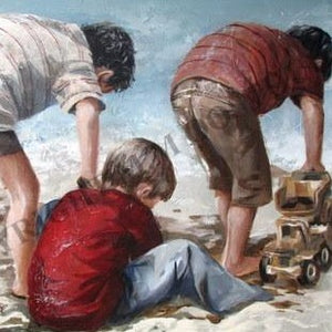 Three boys on the beach