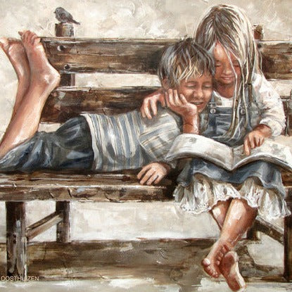 Sussie lees vir boetie | Canvas Prints