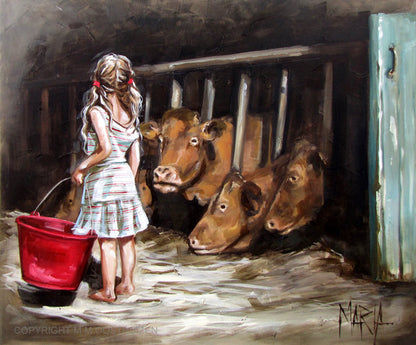 Feeding the cows