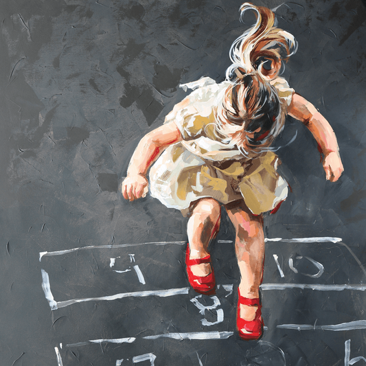 Hopscotch canvas print fine art by Maria Magdalena Oosthuizen