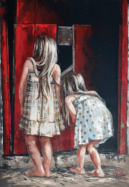 A Good Kind of Curious fine art print, whimsical child illustration, A3 size, House of Maria artist.