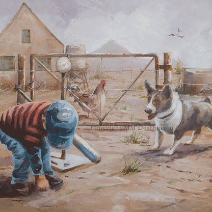 Practicing Baseball  | Canvas Prints