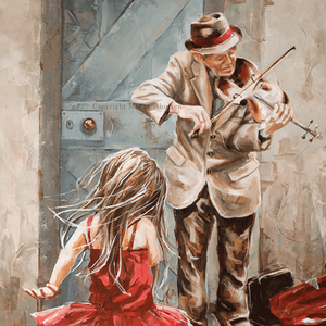 The Violin Player - Canvas Prints