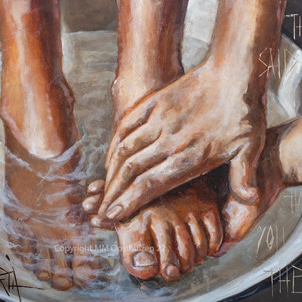 Washing Feet | A3 Paper Print