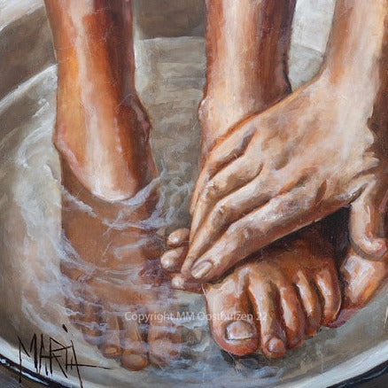 Washing feet | A4 Paper Print