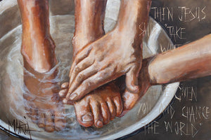 Washing feet | A4 Paper Print