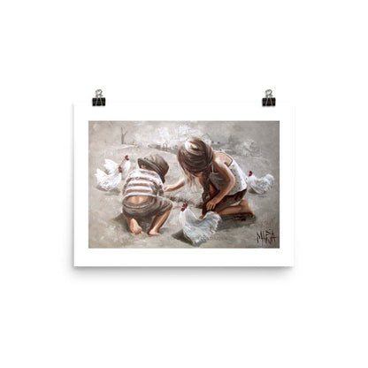 Voer die hoenders | A3 Paper Print