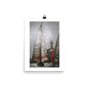 Seil bote | A3 Paper Print