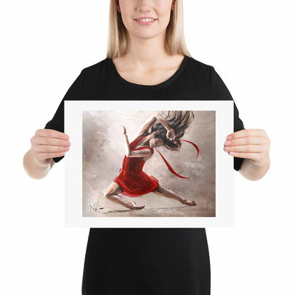 Lady in Red | A3 Paper Print