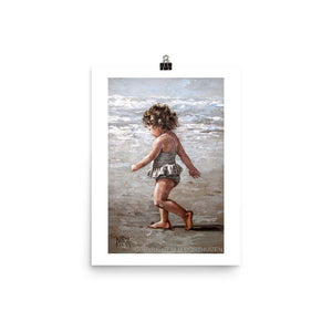 Loop op die strand | A3 Paper Print