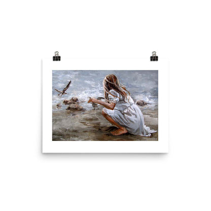 Feeding the seagulls | A3 Paper Print