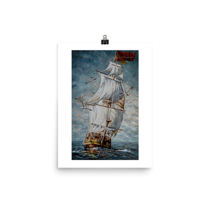 Golden Pearl | A3 Paper Print
