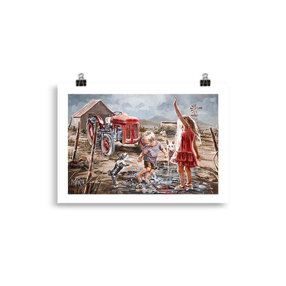 Twee Brakke en 'n Trekker | A4 Paper Print